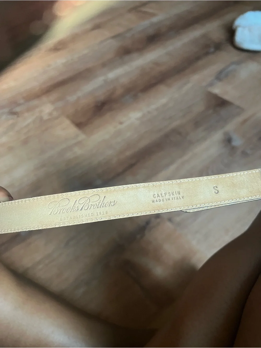 Brooks Brothers Dark brown Calfskin Leather Belt